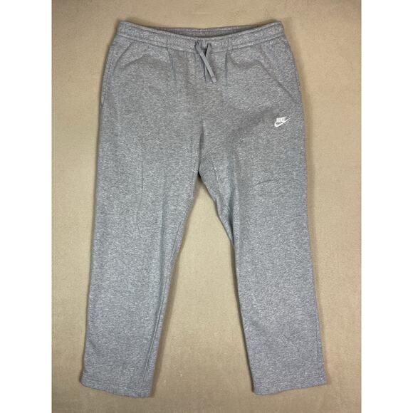 Nike Sweatmants Mens 2XL Gray Sportswear‎ Club Fleece Elastic Waist Straight Leg - Picture 1 of 15